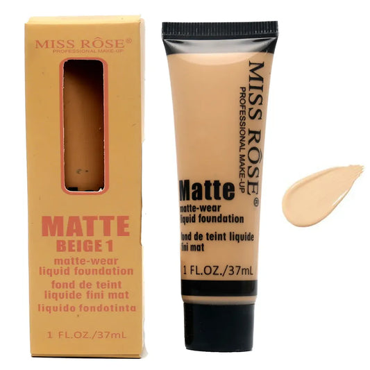 Miss Rose Matte Wear Liquid Foundation Beige 1 37Ml